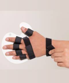 Finger fixation bandage for the hand after a stroke.